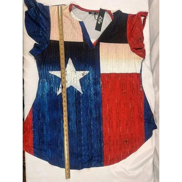 LILY by Firmiana Blouse Womens 3X Top Patriotic NWT - Picture 3 of 6